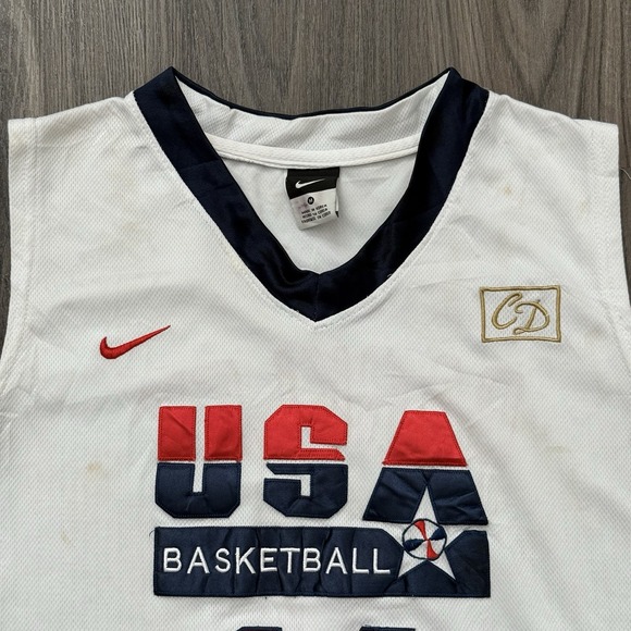 Nike Charles Barkley USA Dream Team Olympic White Basketball Jersey Size Medium